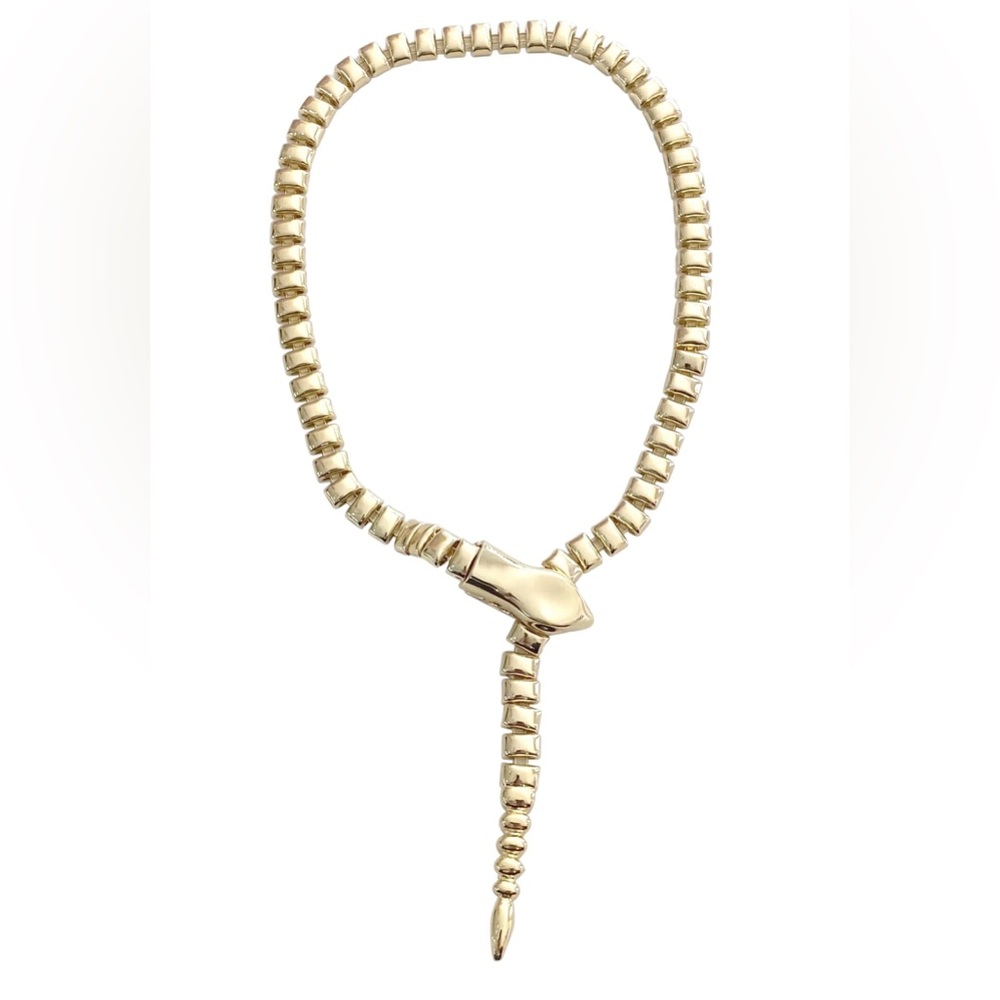 Elegant Gold Snake Necklace Care Tucker NWT